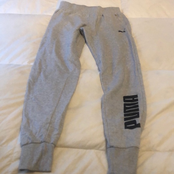 girls grey puma joggers